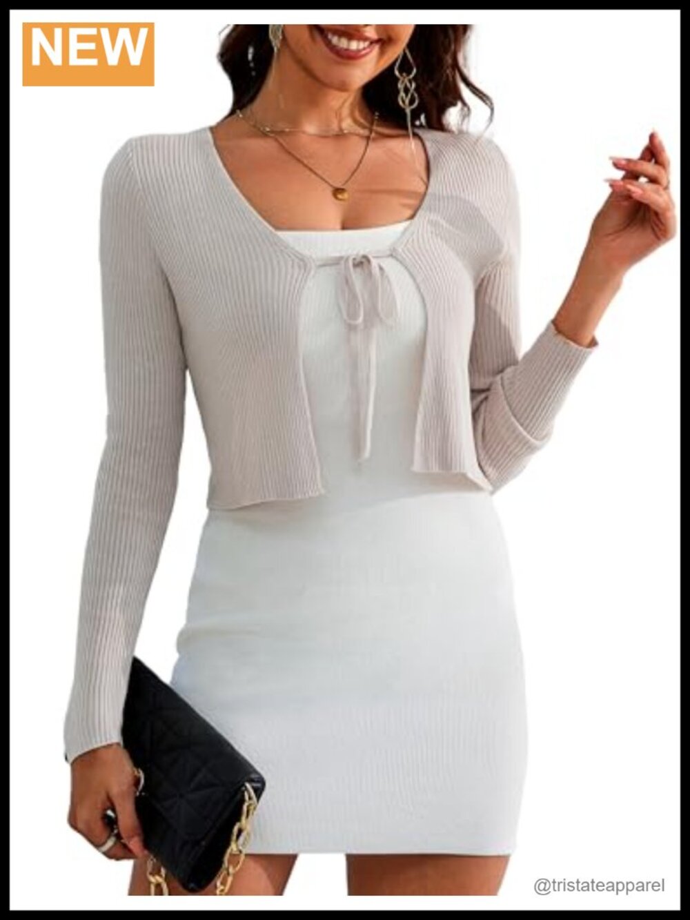 Women's Knit Shrug Cardigan Crop Open Front Long Sleeve Bolero